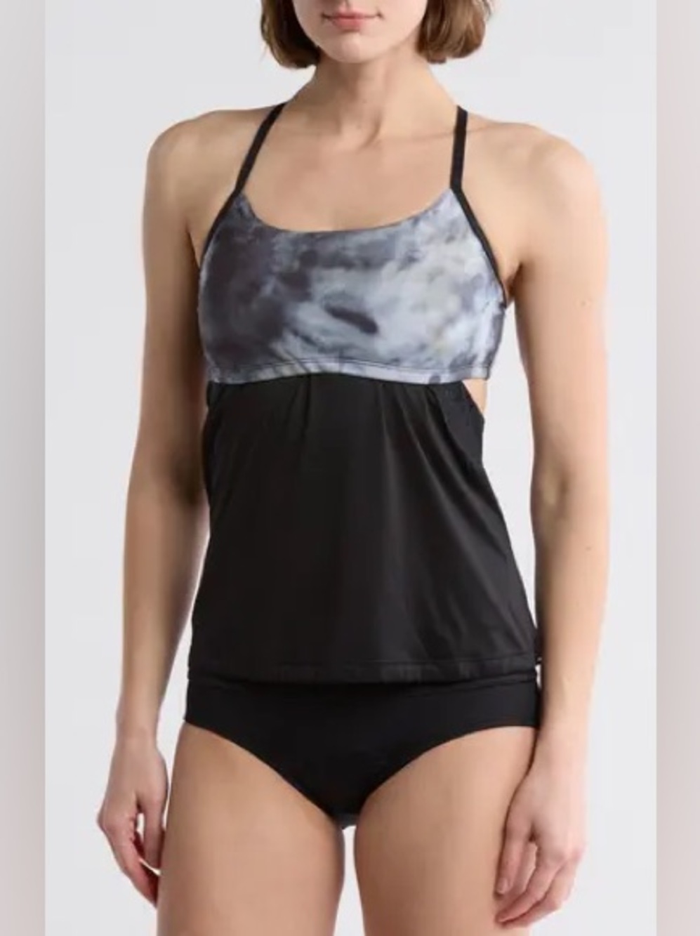 Nike Layered Women’s Black Tankini Top/ Nike Swim
